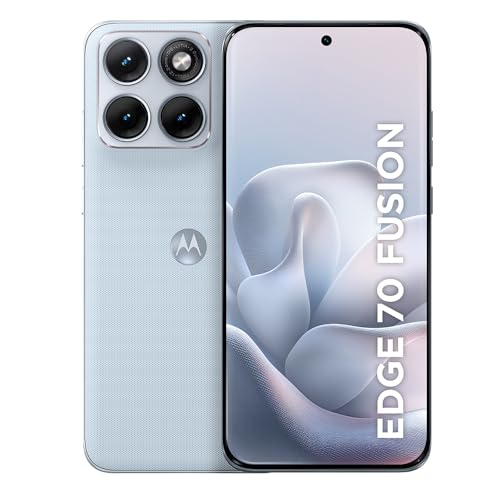 Smartphone Motorola Edge 70 Fusion 5G – 256GB 24GB (8GB RAM + 16GB RAM Boost), camera 50MP Sony Lytia 710, Tela 1.5K extreme Amoled 144hz – Branco