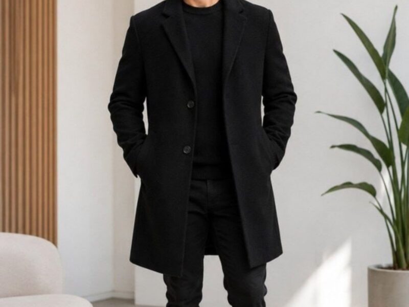 Sobretudo Masculino Casaco Lã Batida Estilosa Blazer