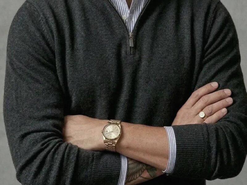 Suéter Masculino Zíper Elegante Gola Alta Inverno Old Money