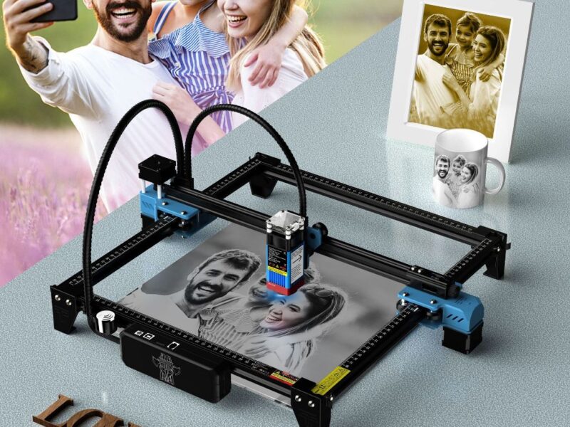 TTS-55 pro Maquina Gravador Corte Laser Máquina de gravura 40W Gravura aço inoxidável acrílico