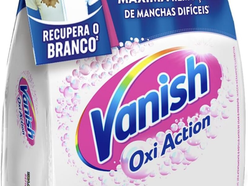 Tira Manchas Vanish em Pó Crystal White Oxi Action para roupas brancas Refil Econômico 1kg