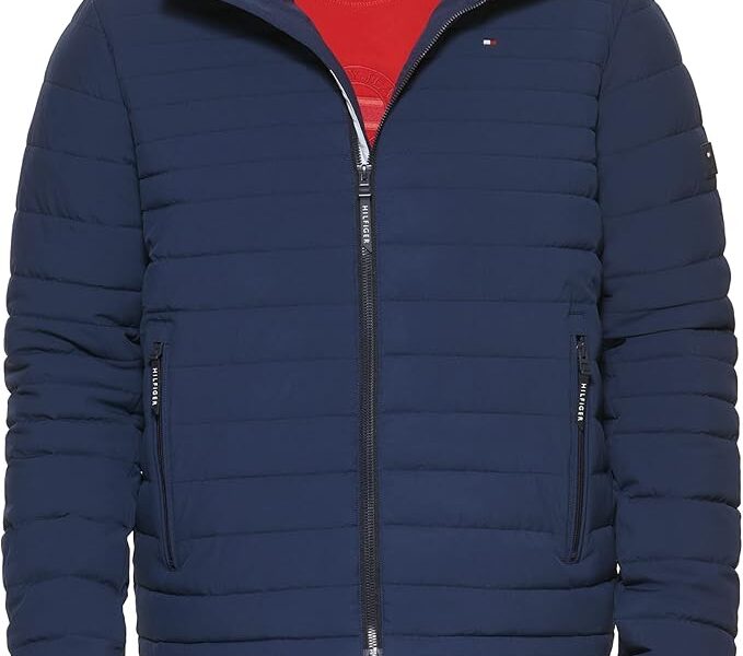 Tommy Hilfiger Jaqueta masculina com capuz e elástico