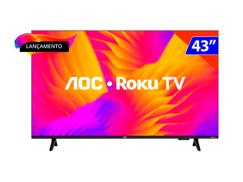 Tv Smart 43 Polegadas Aoc Roku Hd Wi-fi 43s5155/78g na S por R$ 1.165,00