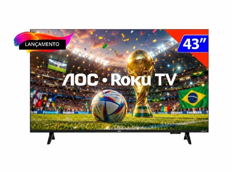 Tv Smart 43 Polegadas Aoc Roku Hd Wi-fi 43s5155/78g