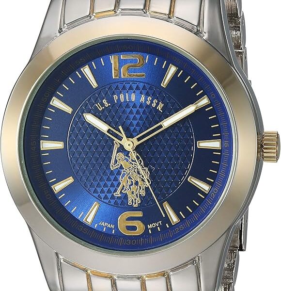 U.S. Polo Assn. Relógio masculino USC80466 analógico com mostrador de quartzo em dois tons
