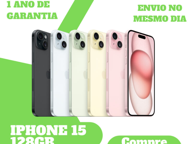Usado: iPhone 15 128GB – Original com NF – 1 Ano de Garantia – Seminovo