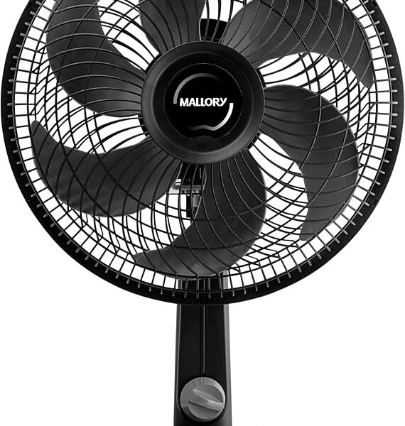 Ventilador de Mesa Mallory Turbo Compact 30 cm, Silencioso, Hélice de 6 pás, Grade Especial em Sistema TS, Máxima Vazão e Mínimo Ruído -127V