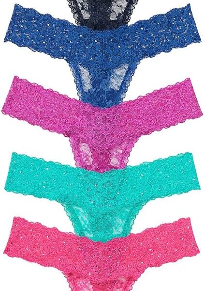 Victoria’s Secret Calcinha feminina de renda, calcinha feminina, pacote com várias unidades