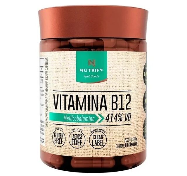 Vitamina B12 Metilcobalamina 414% 60caps Nutrify