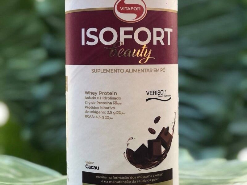 Whey Protein Vitafor Isofort Beauty Isolado e Hidrolisado Cranberry 450 g
