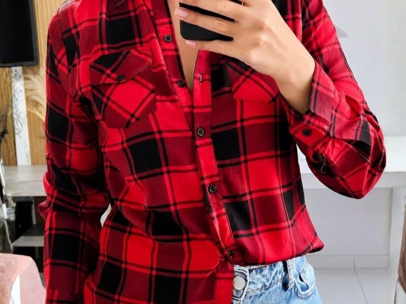 camisa xadrez feminina country Manga Longa blusa adulta Várias Cores