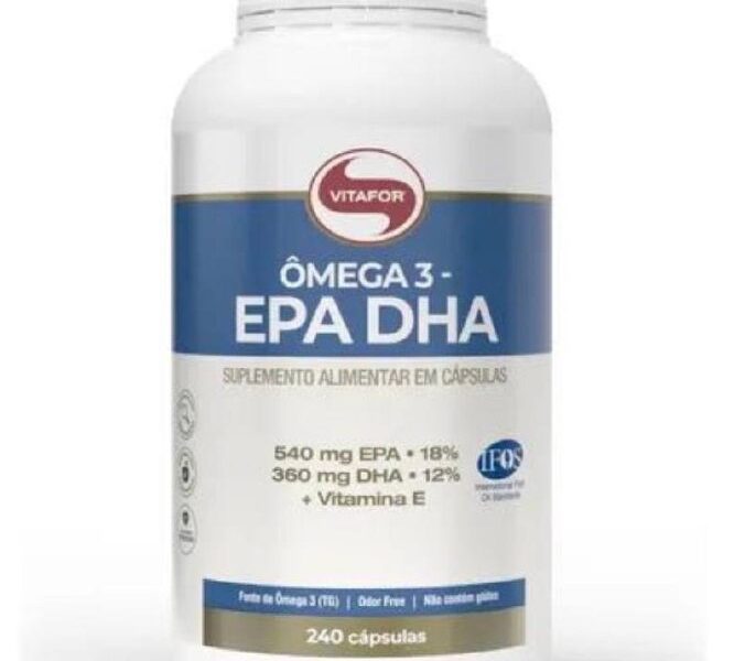 Ômega 3 Epa Dha Com Vitamina E Vitafor 240 Cápsulas Sabor Neutro
