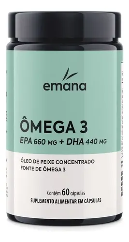 Ômega 3 Meg-3® Epa 660mg + Dha 440mg 60 Cápsulas Emana Sem Sabor