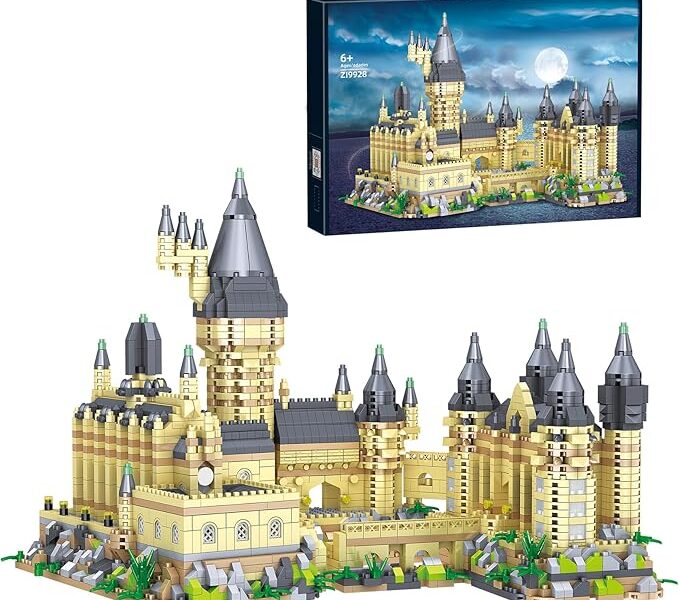 3000 peças + micro mini blocos de montar de castelo mágico, conjuntos de construção de torre de porco ideais criativos, melhor escolha para mais de 14 meninos, meninas ou adultos