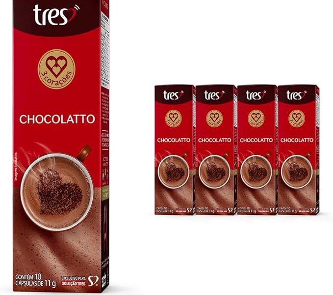 ​3 Corações ​Pack Cápsula Chocolatto TRES – ​40 un