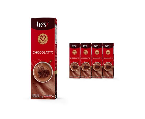 ​3 Corações ​Pack Cápsula Chocolatto TRES – ​40 un