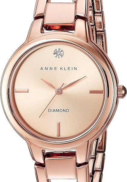 Anne Klein Relógio feminino genuíno com mostrador de diamante