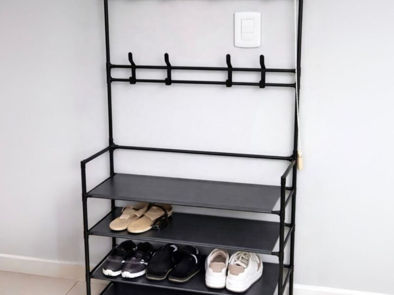 Arara 4/5 Andar Sapateira Organizador Cabideiro Suporte Multiuso Sapato Tenis Roupa Armários TOP&CASA