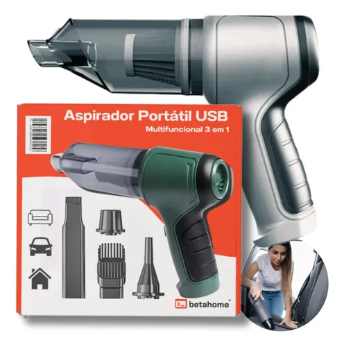Aspirador Portátil Betahome 120W com Função Soprador e Bateria USB –