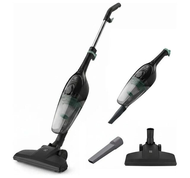 Aspirador de Pó Vertical Electrolux 1.100W cabo de 5m portátil de mão 2 em 1 potente com capacidade 1,2L filtro HEPA preto