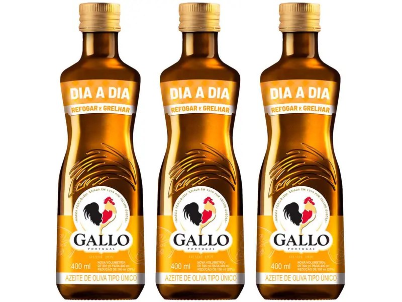 Azeite de Oliva Gallo 400ml 3 Unidades – Azeite –