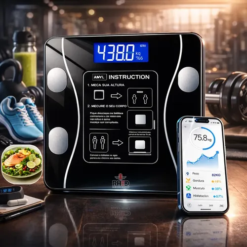 Balança Digital Bioimpedância Profissional smart imc 180kg Bluetooth Corporal Aparelho Alta Capacidade aplicativo App para Android e para IOS Balança De Banheiro Academia – RHEAD RED HIGH END STUDIOS –
