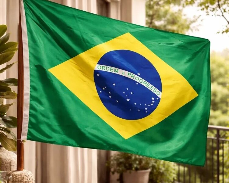 Bandeira Do Brasil Grande 1,50 x 0,90cm para bastao metro Poliéster – brasileiro – Bandeira –