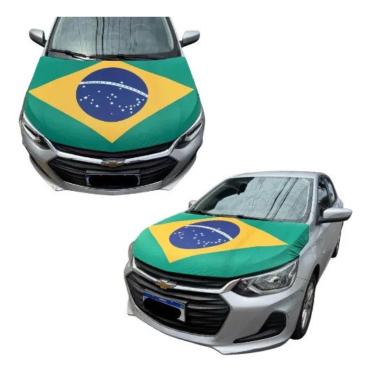 Bandeira Do Brasil Para Capô De Carro Copa Do Mundo Elastico – na Meli por R$ 39,99