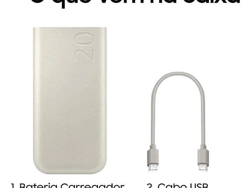 Bateria Samsung Carregador Portatil 3x USB-C 20000mAh Super Rapida 45W –