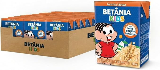 Betânia Kids – Bebida Láctea Sabor Farinha Láctea 200ml – 27 Unidades