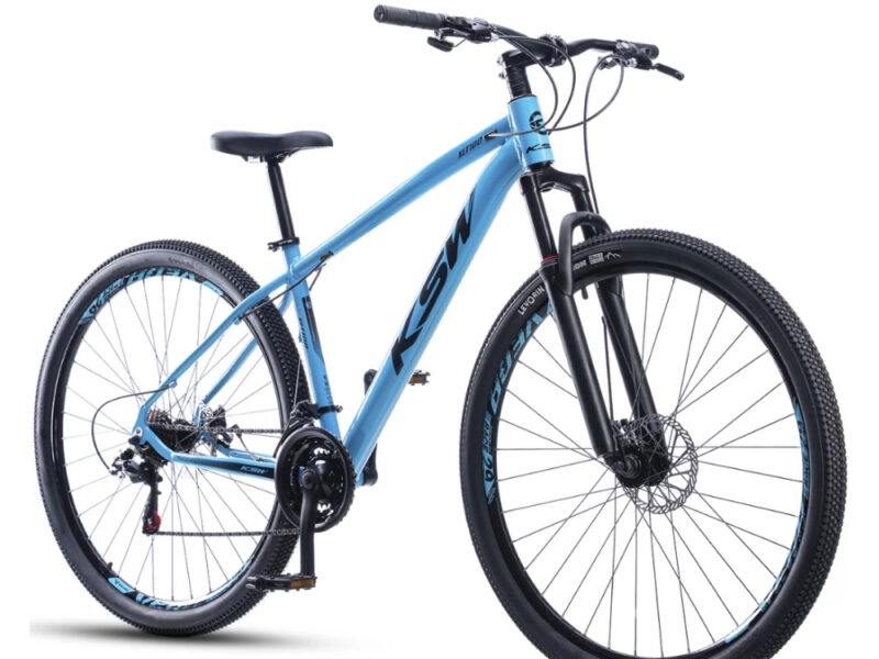 Bicicleta Bike Aro 29 Ksw 21 Velocidades Marcha Alumínio Xlt 100 Mtb Freio a disco suspensão MTB