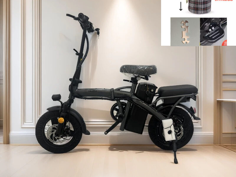 Bicicleta elétrica dobrável para adultos NUDA, pedal tripulado, compras ao ar livre, viagem