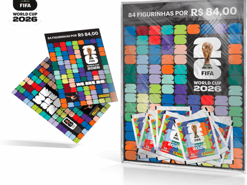 Blister Panini Copa do Mundo 2026 + 12 Envelopes de Figurinhas Oficiais Fifa