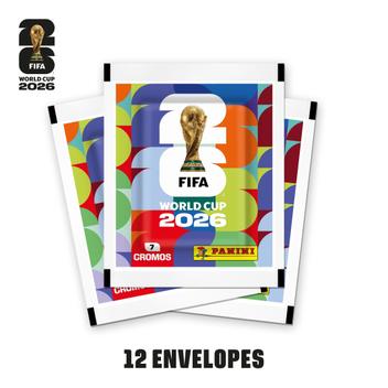 Blister com 12 Pacotes de Figurinhas Copa do Mundo FIFA 2026 EUA – Figurinhas para Álbum –