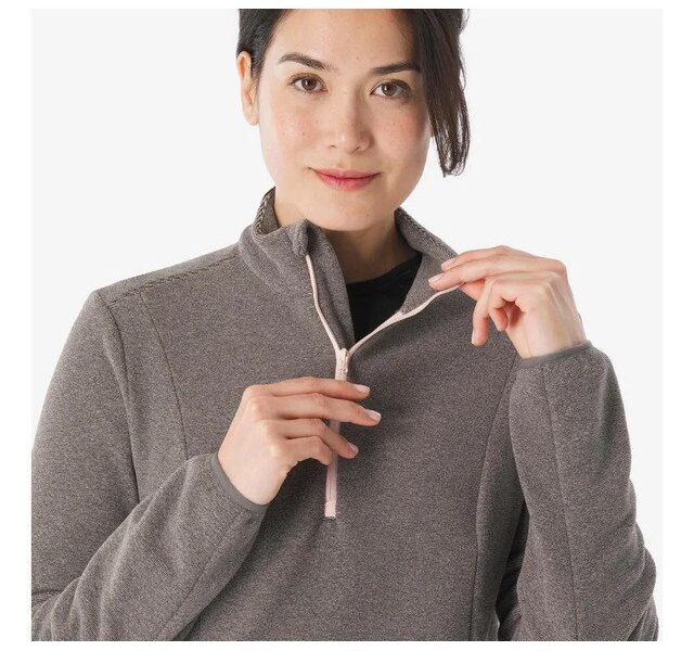 Blusa Fleece Feminina Mh100 Cinza –