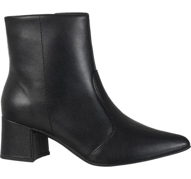 Bota Feminina Bico Fino Cano Curto Salto Clássica Elegante –