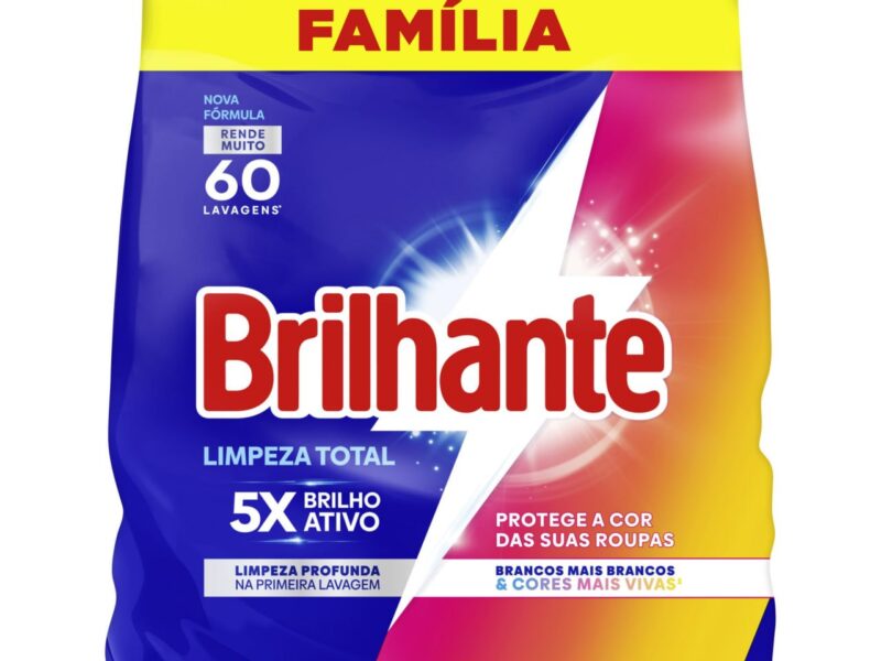 Brilhante Lava-Roupas Em Pó Roupas Brancas E Coloridas Limpeza Total Pacote Tamanho Família 4 Kg (Pacote De 1)