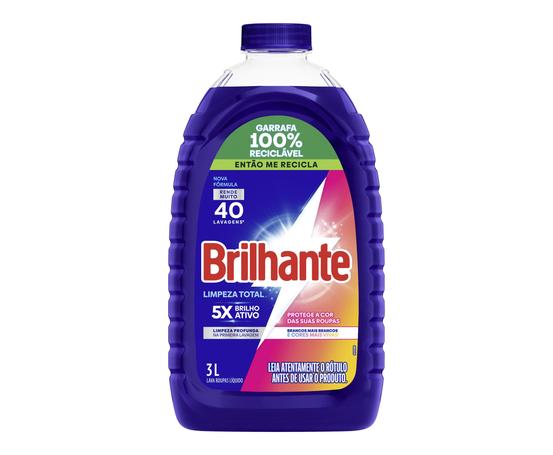 Brilhante Limpeza Total – Lava Roupas Líquido 3L