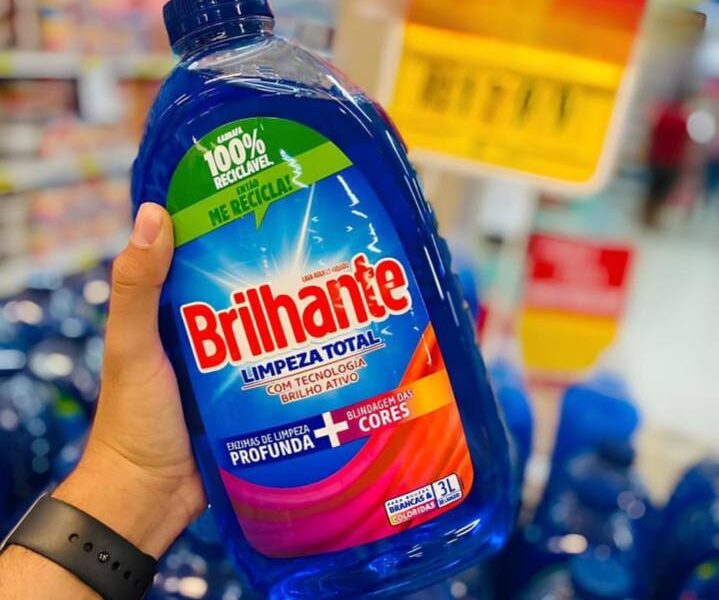 Brilhante Limpeza Total – Lava Roupas Líquido 3L na Amzn por R$ 21,61