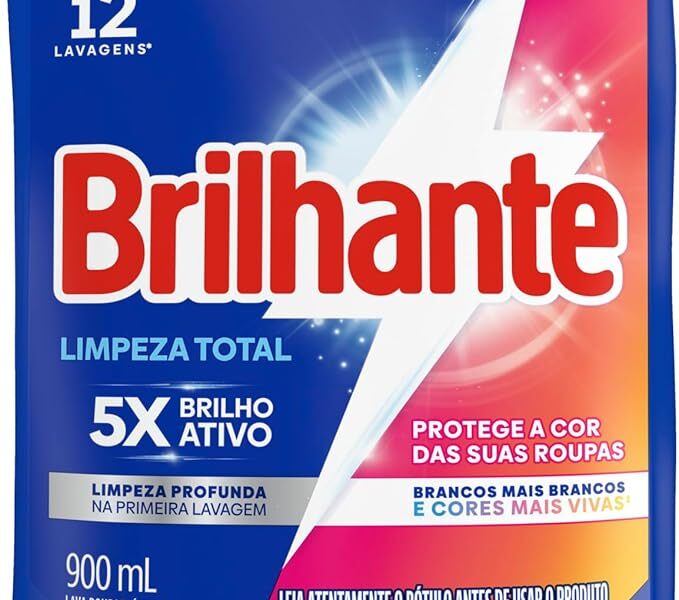 Brilhante Sabão Liquido Limpeza Total Refil 900 Ml