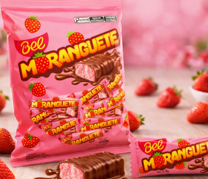 CHOCOLATE MORANGUETE 50 UNIDADES PACOTE BOMBOM 450G