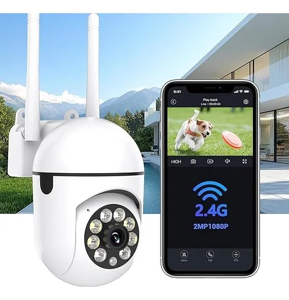 Câmeras De Segurança Wifi Ip Interna Externa 360° Hd Branco –