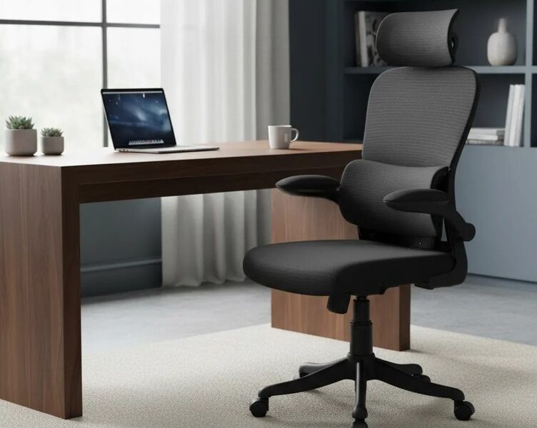Cadeira Escritório Ergonômica Genebra B500 Luvinco Cor Preto Com Suporte Lombar Estofado Mesh