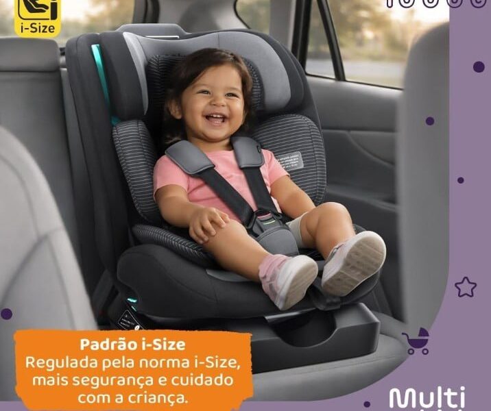 Cadeirinha Infantil para Carro Omni 0-36Kg (40-150cm) Preto e Cinza Multikids – BB712