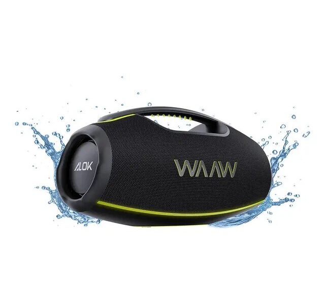 Caixa de Som Boombox Waaw by Alok Hyperboom 1000 Bluetooth À Prova d&quotÁgua 180W RMS Até 12h de Autonomia –