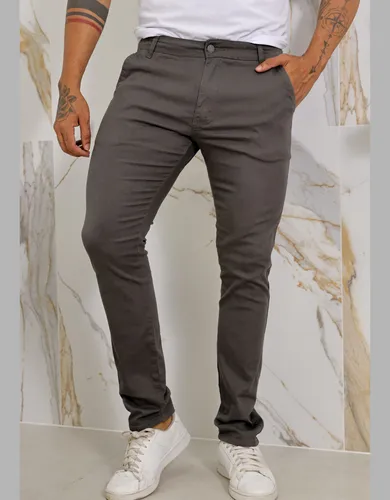 Calça Masculina Sarja Premium Esporte Fino Bolso Faca Lycra –
