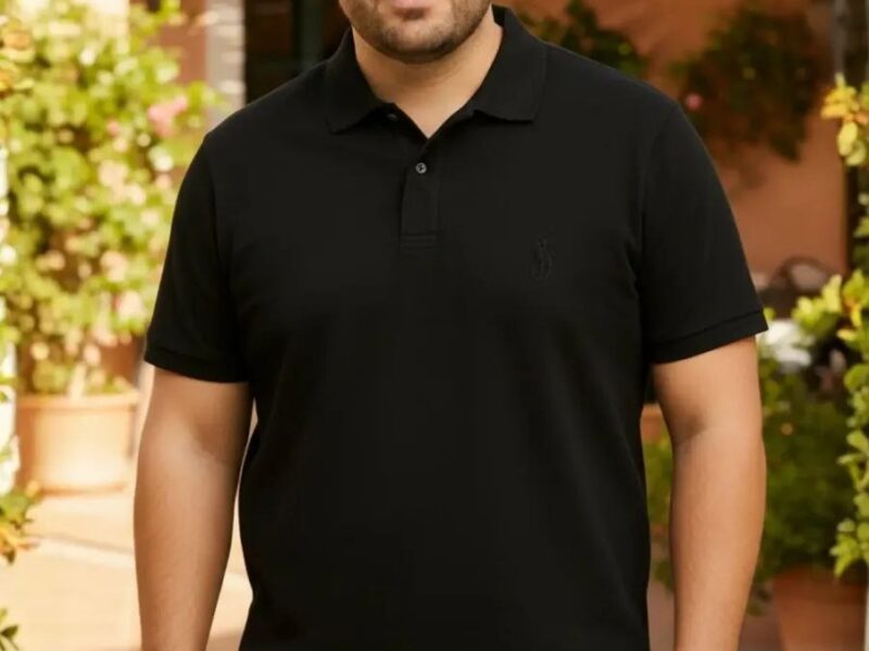 Camisa Polo Masculina Plus Size Piquet Slim Alta Qualidade –