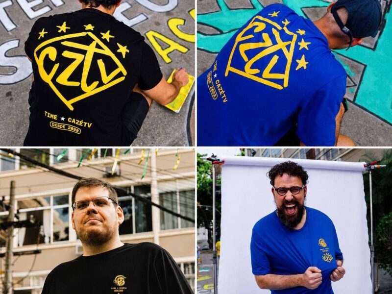 Camisa Preta Traje Cazétv –