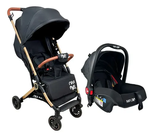 Carrinho De Passeio C/bebê Conforto Ts Nivi Pt/mr Maxi Baby –