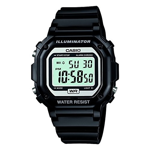 Casio F108WH Series | Men’s Digital Watch | Illuminator | Water Resistant | LED Light | Daily Alarm | 1/100 SEC Stopwatch | 3 Hands (HR, Min, SEC) | Date/Day Display | Daily Alarm | 7 Year Battery